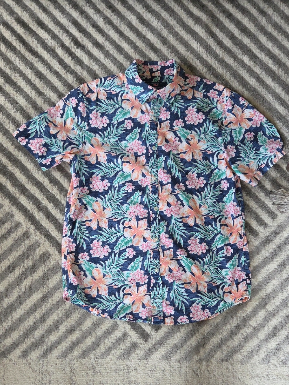 Vineyard Vines Men's Hawaiian Floral Short-Sleeve Button-Down